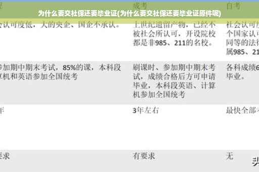 为什么要交社保还要毕业证(为什么要交社保还要毕业证原件呢)