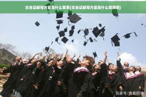 毕业证邮寄方案是什么意思(毕业证邮寄方案是什么意思啊)
