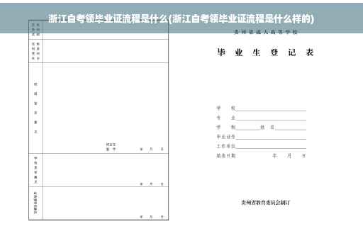 浙江自考领毕业证流程是什么(浙江自考领毕业证流程是什么样的)