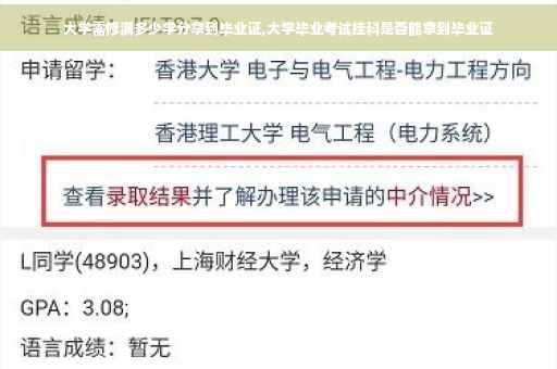 大学需修满多少学分拿到毕业证,大学毕业考试挂科是否能拿到毕业证