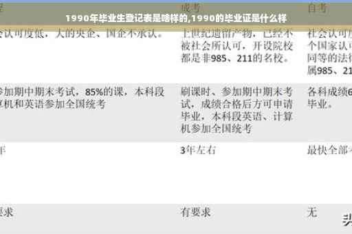 1990年毕业生登记表是啥样的,1990的毕业证是什么样