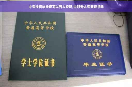 中专没有毕业证可以升大专吗,中职升大专要证书吗