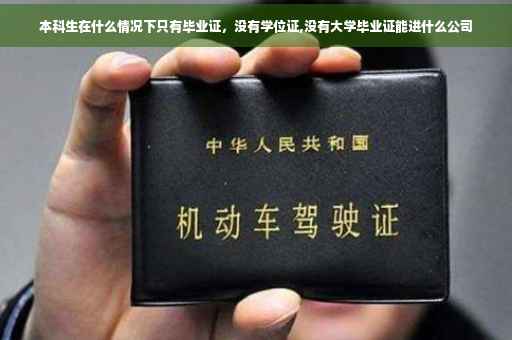 本科生在什么情况下只有毕业证，没有学位证,没有大学毕业证能进什么公司
