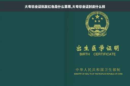 大专毕业证批发红色是什么意思,大专毕业证封皮什么样