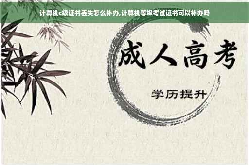 计算机c级证书丢失怎么补办,计算机等级考试证书可以补办吗