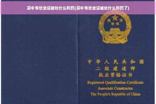买中专毕业证被处什么刑罚(买中专毕业证被处什么刑罚了)
