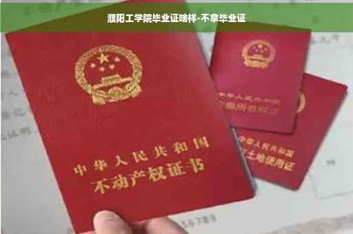 濮阳工学院毕业证啥样-不拿毕业证