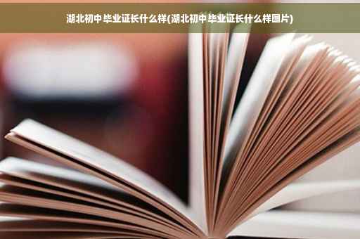 湖北初中毕业证长什么样(湖北初中毕业证长什么样图片)