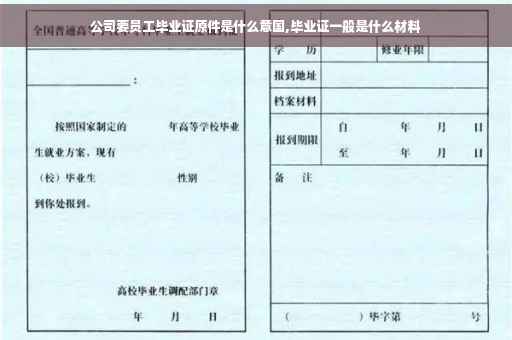 公司要员工毕业证原件是什么意国,毕业证一般是什么材料