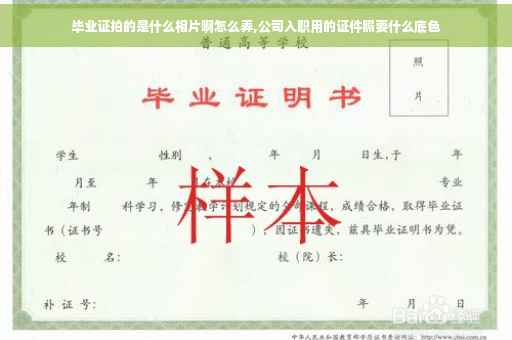 毕业证拍的是什么相片啊怎么弄,公司入职用的证件照要什么底色