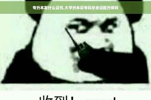 专升本发什么证书,大学升本后专科毕业证能升级吗