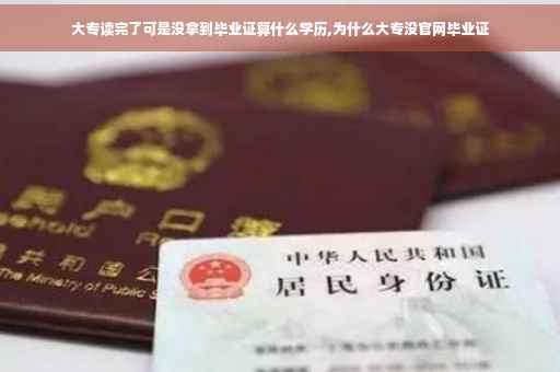 大专读完了可是没拿到毕业证算什么学历,为什么大专没官网毕业证