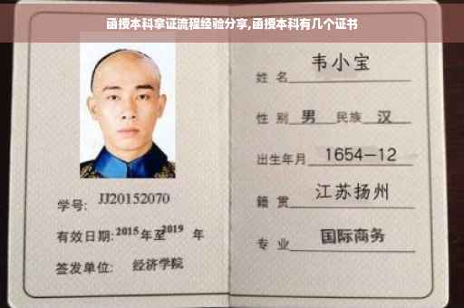 函授本科拿证流程经验分享,函授本科有几个证书