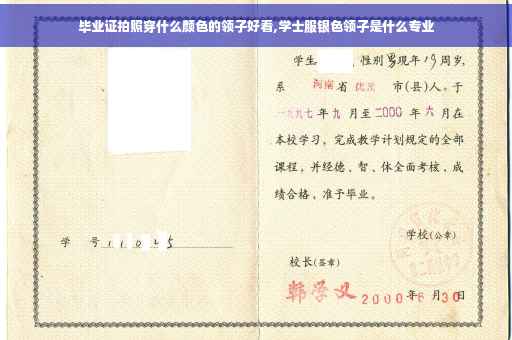 毕业证拍照穿什么颜色的领子好看,学士服银色领子是什么专业