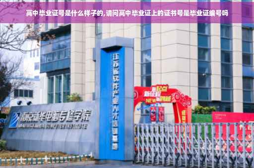 高中毕业证号是什么样子的,请问高中毕业证上的证书号是毕业证编号吗