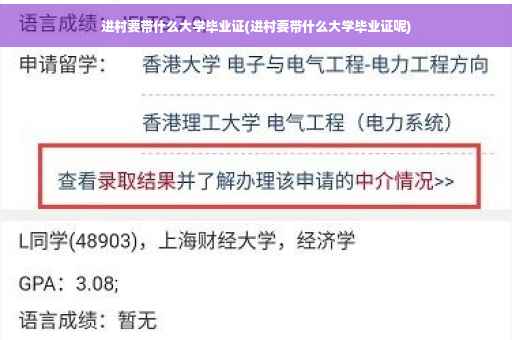 进村要带什么大学毕业证(进村要带什么大学毕业证呢)