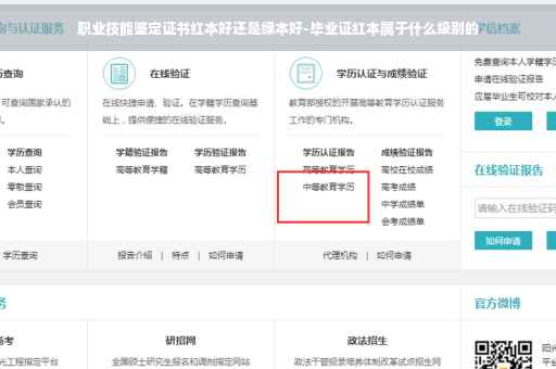 职业技能鉴定证书红本好还是绿本好-毕业证红本属于什么级别的