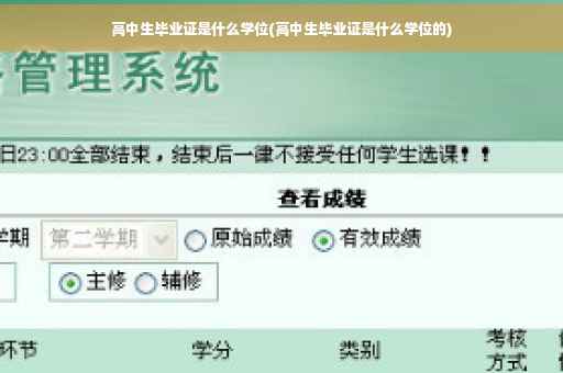 高中生毕业证是什么学位(高中生毕业证是什么学位的)