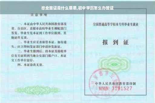 毕业签证是什么意思,初中学历怎么办签证