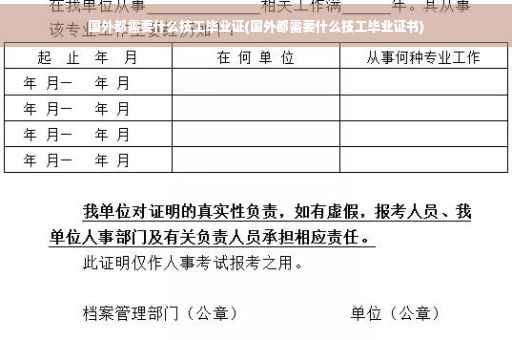 国外都需要什么技工毕业证(国外都需要什么技工毕业证书)