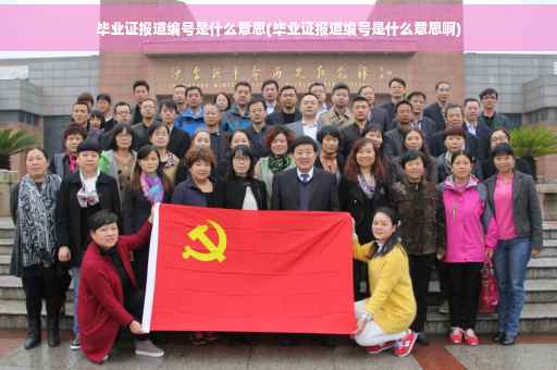 毕业证报道编号是什么意思(毕业证报道编号是什么意思啊)