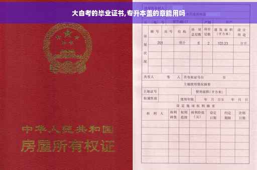 大自考的毕业证书,专升本盖的章能用吗