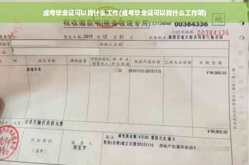 成考毕业证可以找什么工作(成考毕业证可以找什么工作呢)
