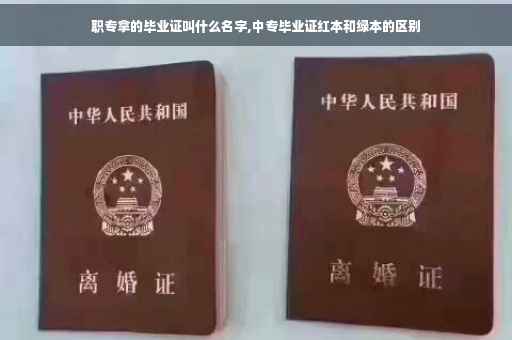 职专拿的毕业证叫什么名字,中专毕业证红本和绿本的区别