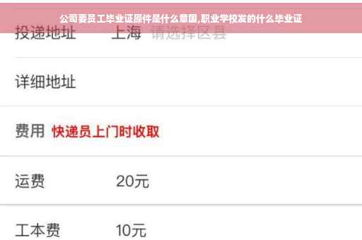 公司要员工毕业证原件是什么意国,职业学校发的什么毕业证