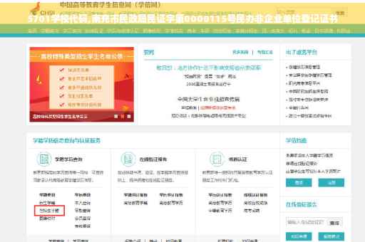 5701学校代码,南充市民政局民证字第0000115号民办非企业单位登记证书