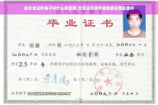 放毕业证的袋子叫什么名称呢,毕业证书原件需要放在档案里吗