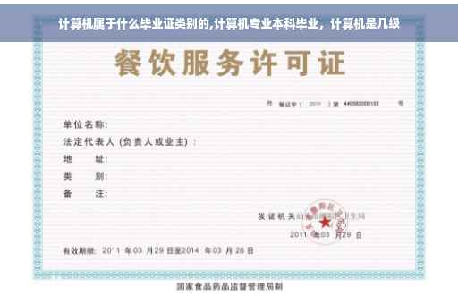 计算机属于什么毕业证类别的,计算机专业本科毕业，计算机是几级