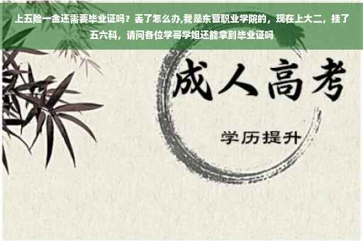 上五险一金还需要毕业证吗？丢了怎么办,我是东营职业学院的，现在上大二，挂了五六科，请问各位学哥学姐还能拿到毕业证吗