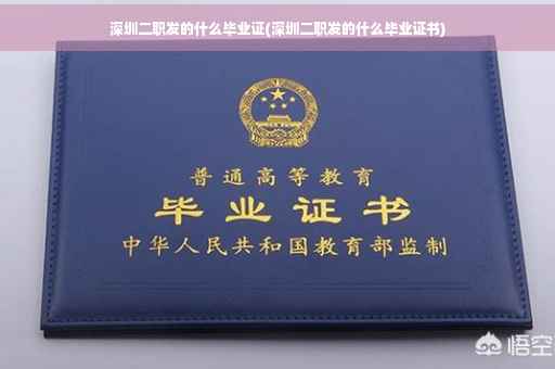 深圳二职发的什么毕业证(深圳二职发的什么毕业证书)