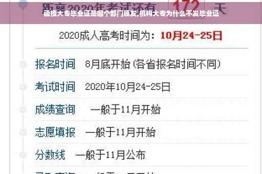函授大专毕业证是哪个部门颁发,机构大专为什么不发毕业证