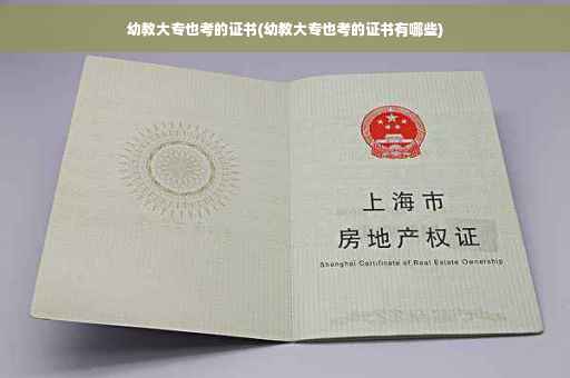 幼教大专也考的证书(幼教大专也考的证书有哪些)