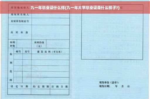 九一年毕业证什么样(九一年大学毕业证是什么样子?)