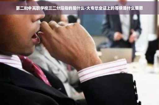 第二批中高职学校三二分段指的是什么-大专毕业证上的等级是什么意思