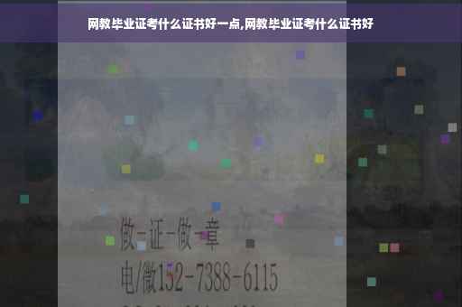 网教毕业证考什么证书好一点,网教毕业证考什么证书好