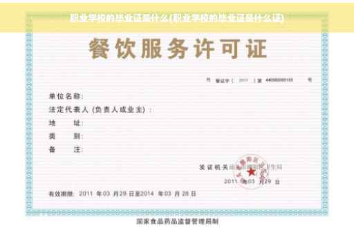职业学校的毕业证是什么(职业学校的毕业证是什么证)