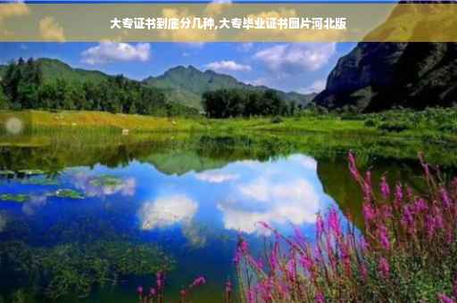 大专证书到底分几种,大专毕业证书图片河北版