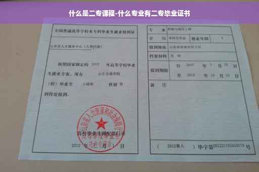 什么是二专课程-什么专业有二专毕业证书