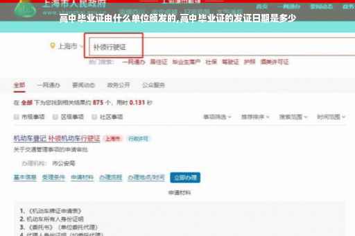 高中毕业证由什么单位颁发的,高中毕业证的发证日期是多少