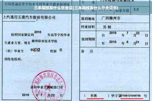 三本院校发什么毕业证(三本院校发什么毕业证书)