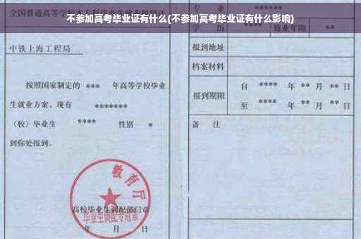 不参加高考毕业证有什么(不参加高考毕业证有什么影响)
