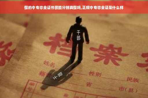 假的中专毕业证书很能分辨真假吗,正规中专毕业证是什么样