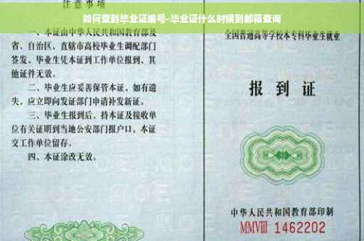 如何查到毕业证编号-毕业证什么时候到邮箱查询