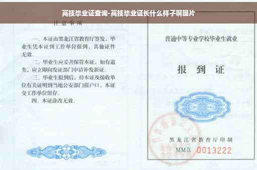 高技毕业证查询-高技毕业证长什么样子啊图片