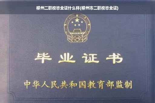 柳州二职校毕业证什么样(柳州市二职校毕业证)