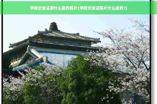 学校毕业证要什么底的照片(学校毕业证照片什么底的?)